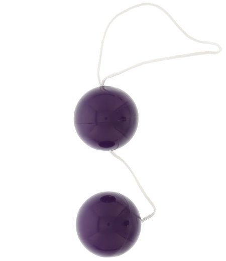 Фиолетовые вагинальные шарики VIBRATONE DUO BALLS PURPLE BLISTERCARD (фиолетовый)