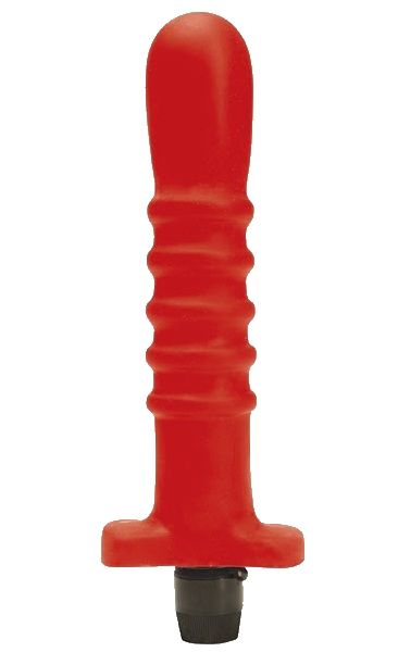 Красный многоскоростной силиконовый вибратор - 18 см. (красный)