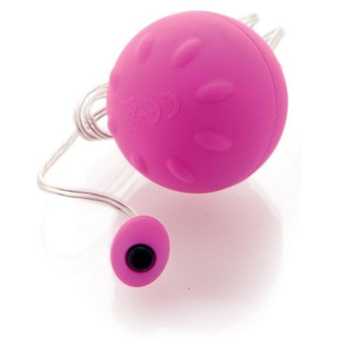 Фиолетовый виброшарик с выносным пультом-кнопкой
