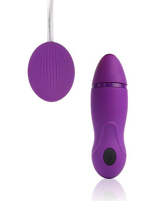 Фиолетовое виброяйцо Cosmo с пультом управления вибрацией (фиолетовый)