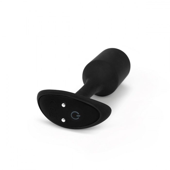 Чёрная пробка для ношения с вибрацией Snug Plug 2 - 11,4 см.