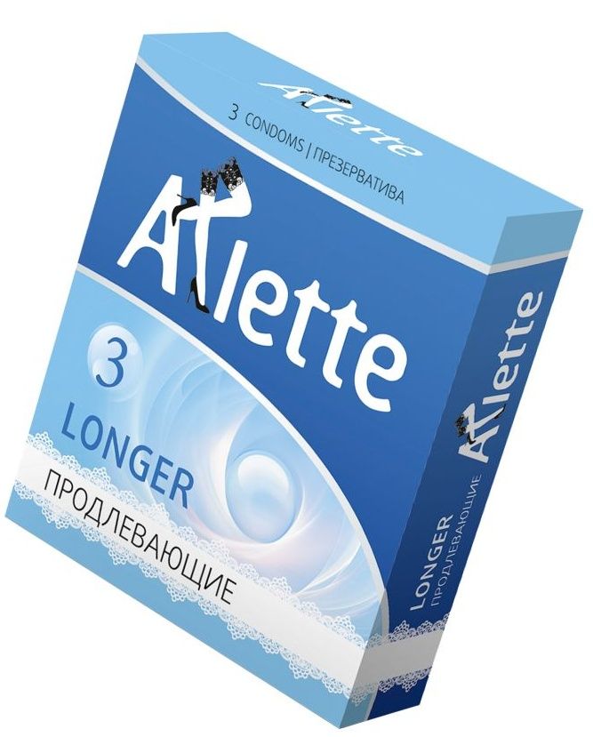 Презервативы Arlette Longer с продлевающим эффектом - 3 шт. (цвет не указан)