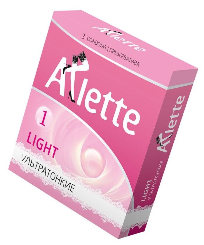 Ультратонкие презервативы Arlette Light - 3 шт. (цвет не указан)