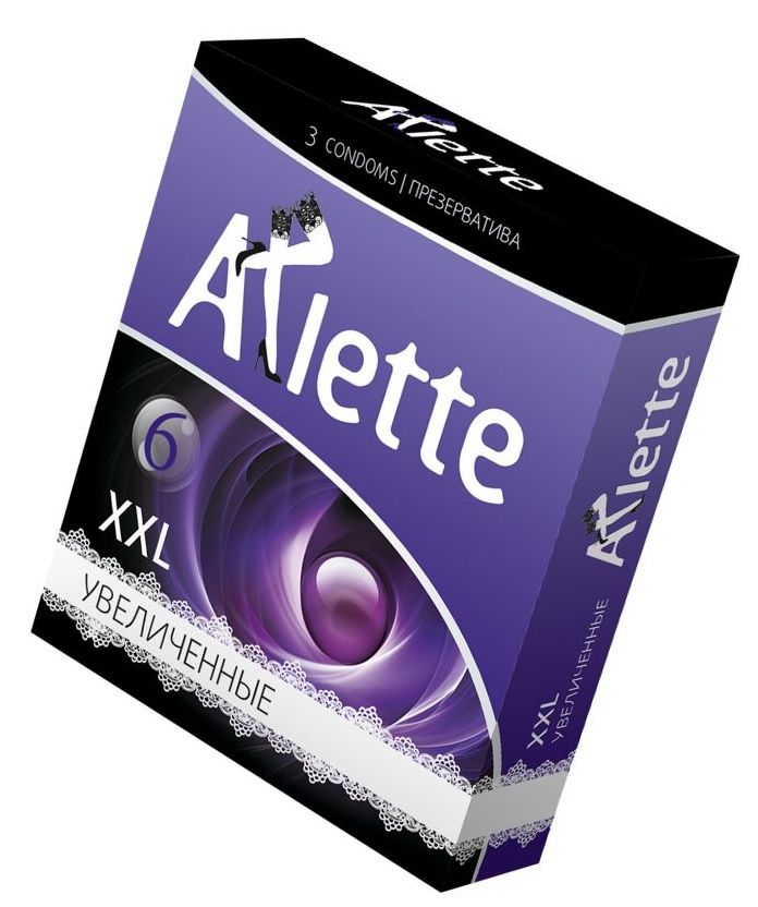 Презервативы Arlette XXL увеличенного размера - 3 шт. (цвет не указан)