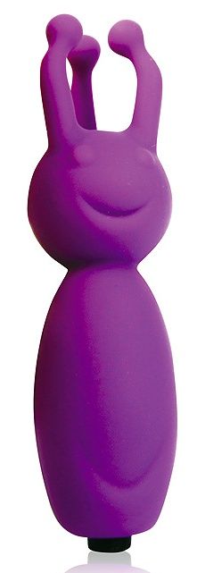 Фиолетовый фантазийный клиторальный стимулятор - 8,5 см. (фиолетовый)