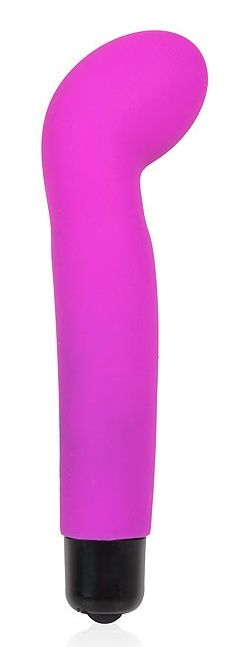 Ярко-розовый изогнутый вибромассажер точки G - 10,5 см. (ярко-розовый)