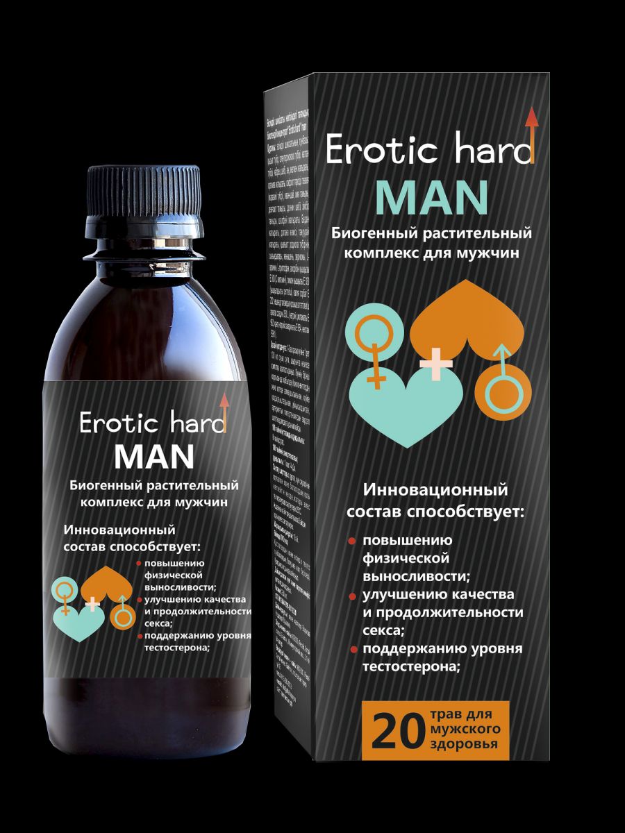 Мужской биогенный концентрат для усиления эрекции Erotic hard Man - 250 мл. (цвет не указан)