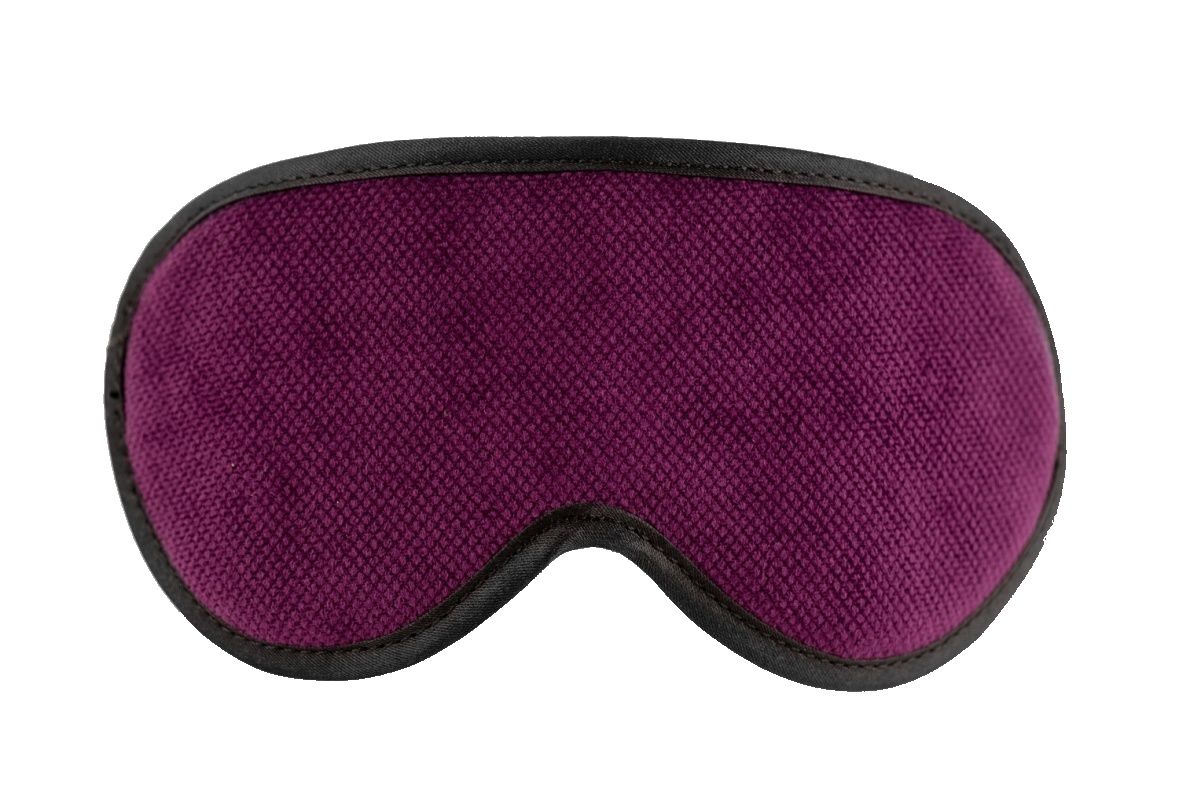 Фиолетовая сплошная маска на резиночке с черной окантовкой (фиолетовый с черным)