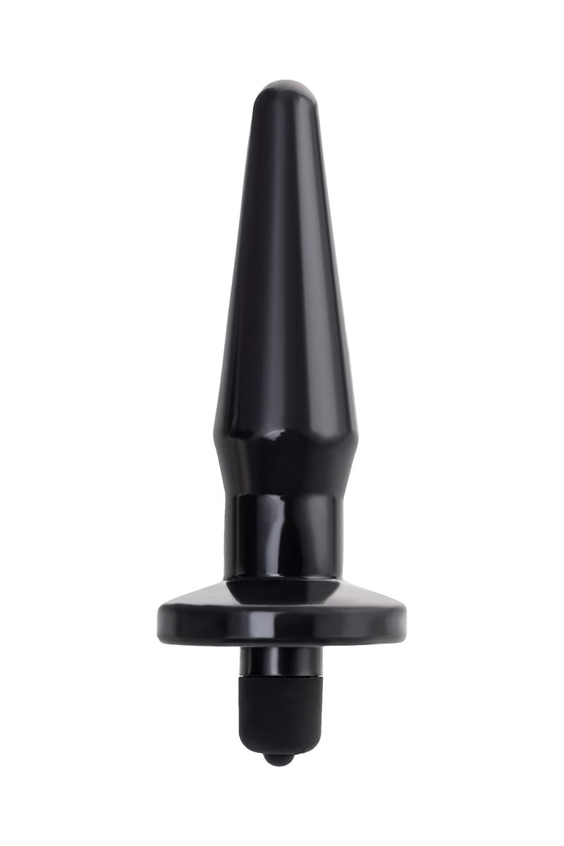 Черная анальная втулка Lacerta с вибрацией - 12,1 см. (черный)