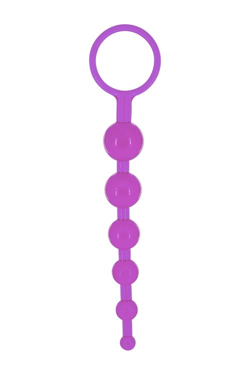 Фиолетовая анальная цепочка DRAGONZ TALE ANAL - 20 см. (фиолетовый)