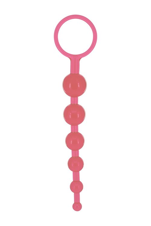 Розовая анальная цепочка DRAGONZ TALE ANAL - 20 см. (розовый)
