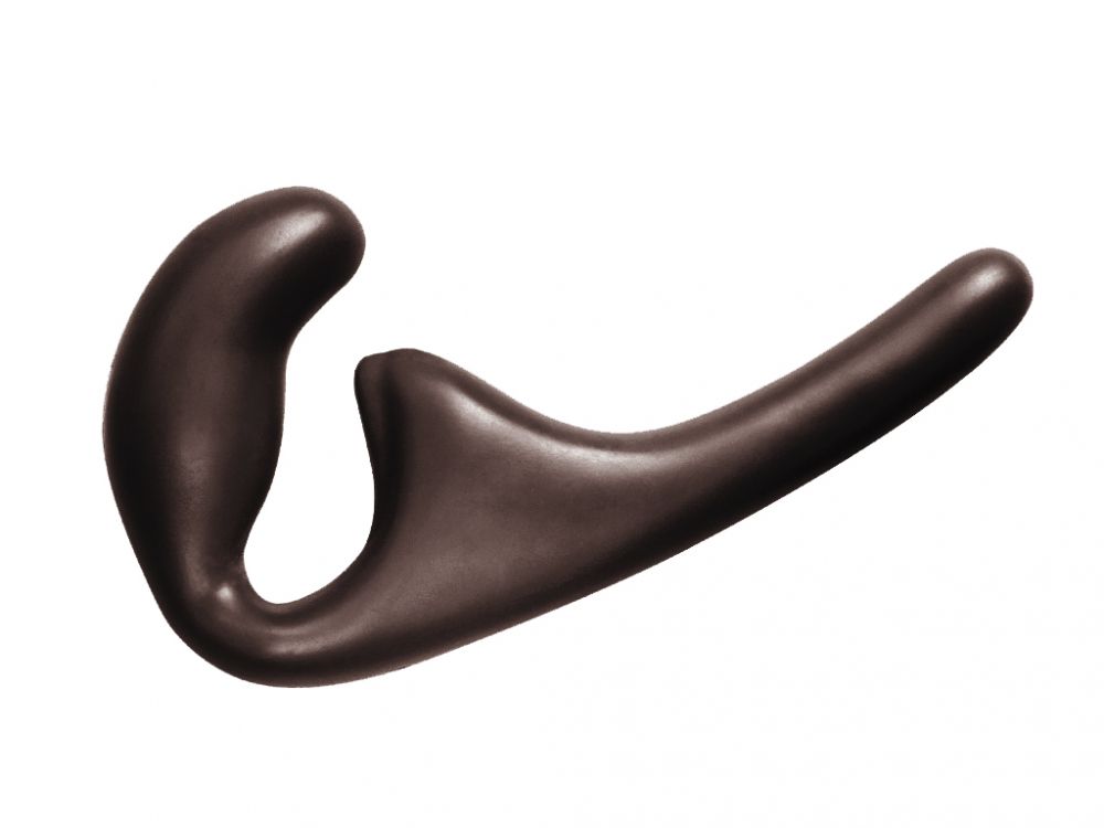Черный безремневой страпон Seduction - 20,5 см. (черный)
