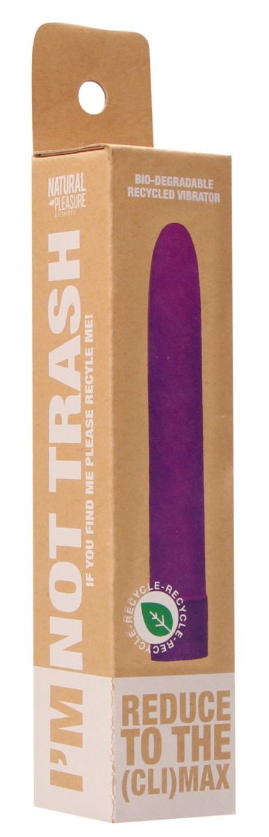 Фиолетовый эко-вибромассажер Natural Pleasure - 17,7 см.