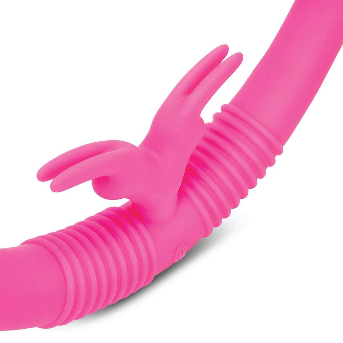 Розовый парный вибратор-кролик Together Vibes - 35,6 см.