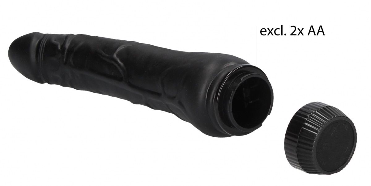 Черный вибромассажер Multispeed G-Spot Vibrator - 23,5 см.