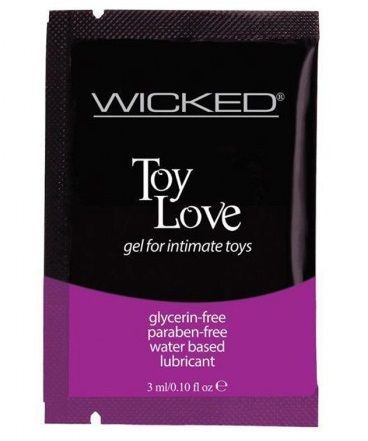 Лубрикант на водной основе для использования с игрушками WICKED Toy Love - 3 мл. (цвет не указан)