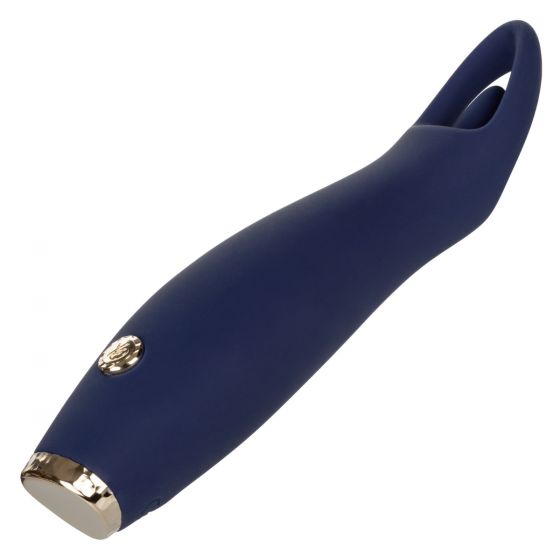 Синий вибратор Jasmine для стимуляции клитора и сосков - 16 см.