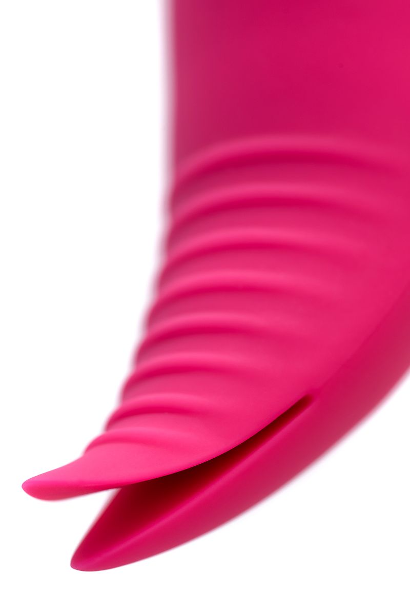 Ярко-розовый многофункциональный стимулятор клитора Blossy