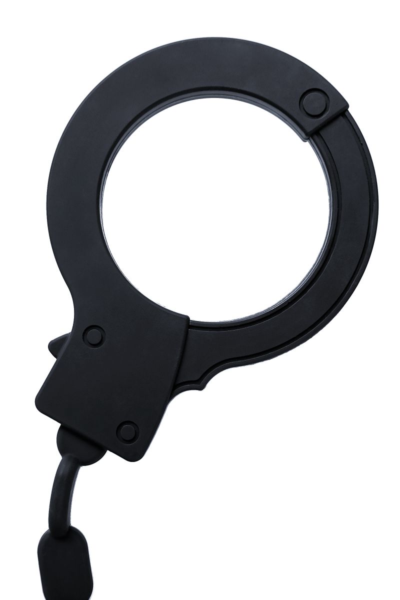 Черные силиконовые наручники  Штучки-дрючки 