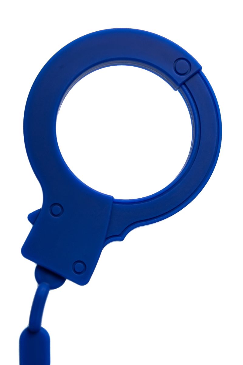 Синие силиконовые наручники  Штучки-дрючки 