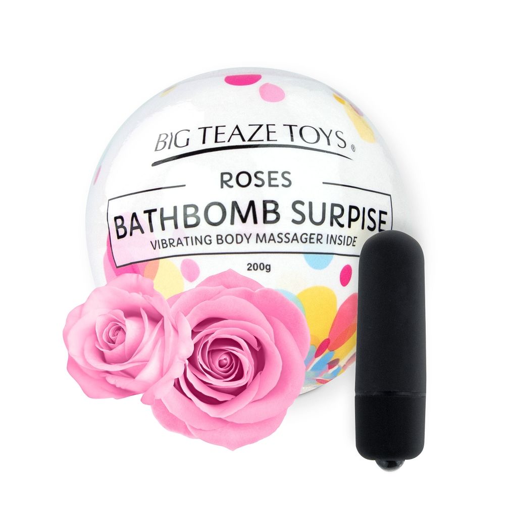 Бомбочка для ванны Bath Bomb Surprise Rose + вибропуля (цвет не указан)