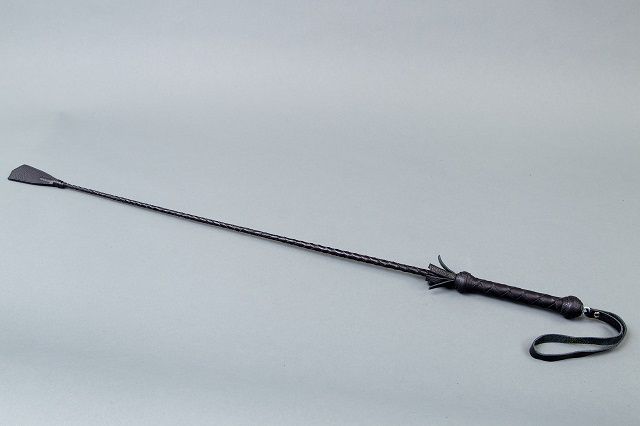 Длинный витой стек с наконечником в форме ладони - 85 см.