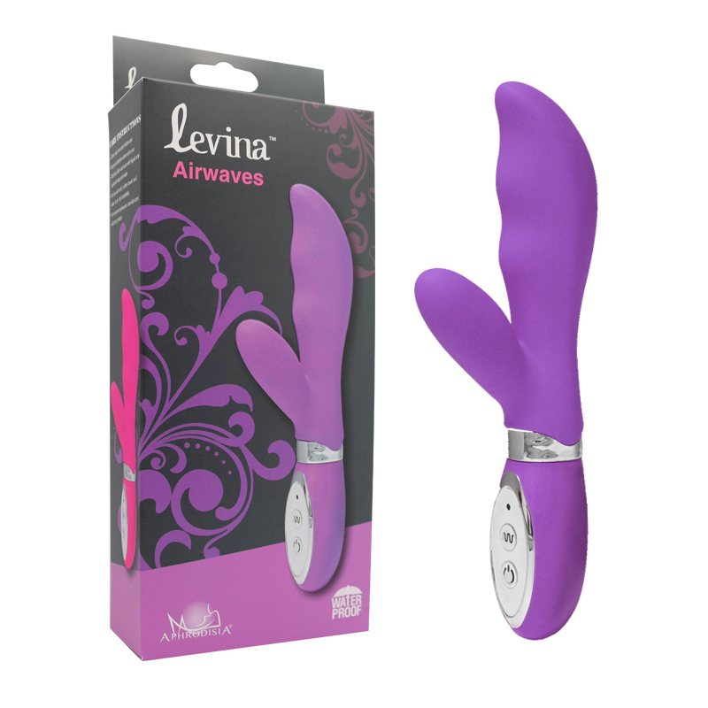 Фиолетовый водонепроницаемый вибратор Levina-Airwaves 