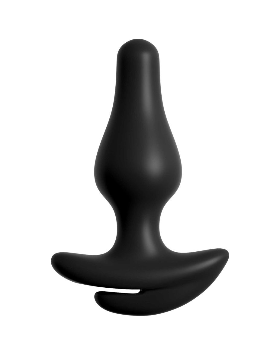 Черные трусики Remote Bowtie Bikini S-M-L с вибрацией и анальным стимулятором