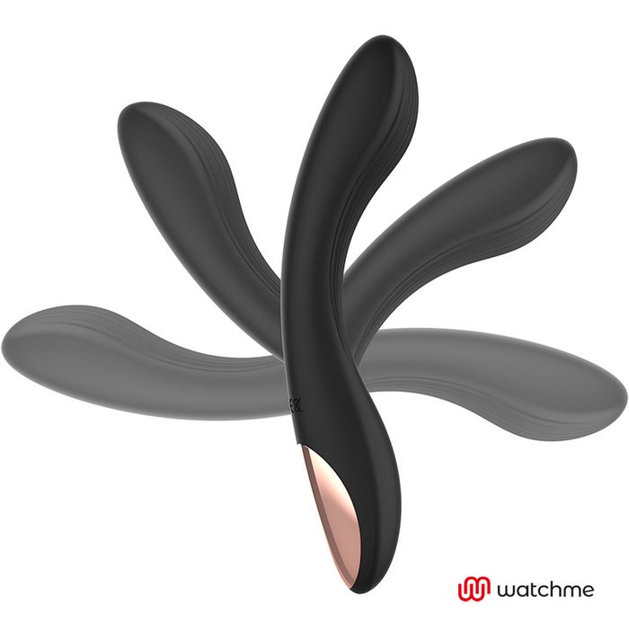 Черный вибратор с пультом-часами Anne s Desire Curve G-Spot Vibe Wireless Watchme - 20,5 см.