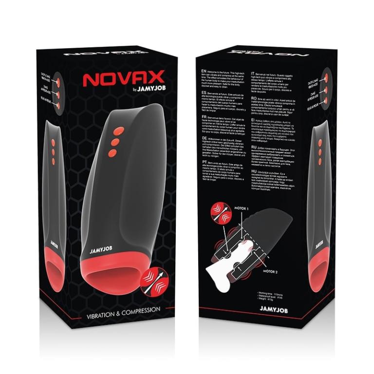 Инновационный мастурбатор Novax с вибрацией и сжатием