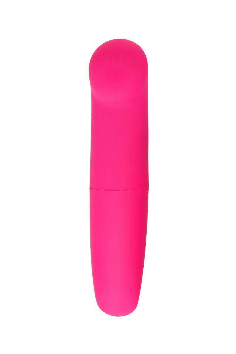 Розовый мини-вибратор с плоским кончиком - 12,5 см.