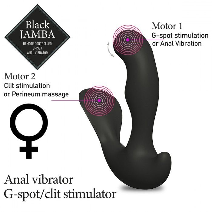Универсальный анальный массажер Black Jamba Anal Vibrator - 12 см.