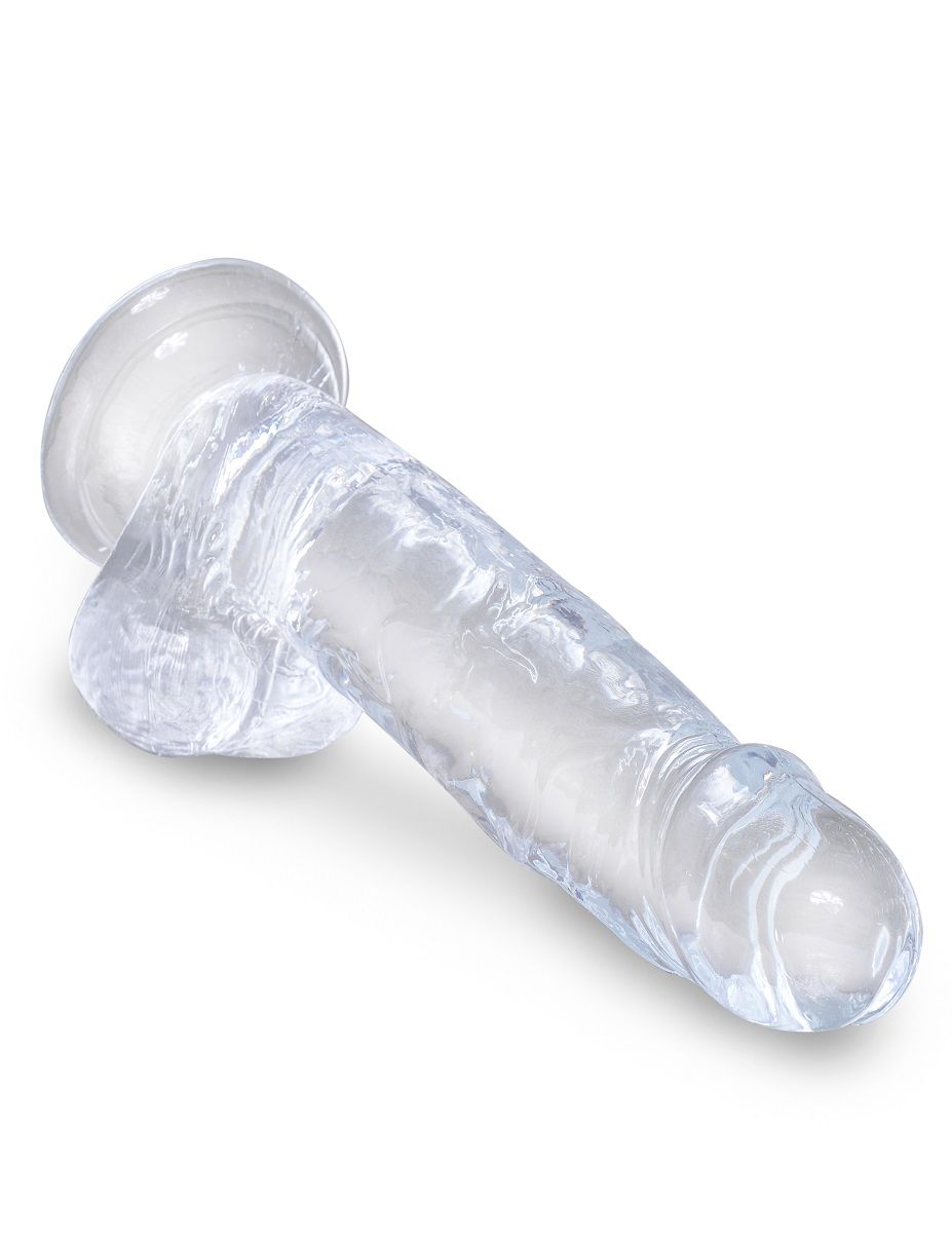 Прозрачный фаллоимитатор 7  Cock with Balls - 20,3 см.