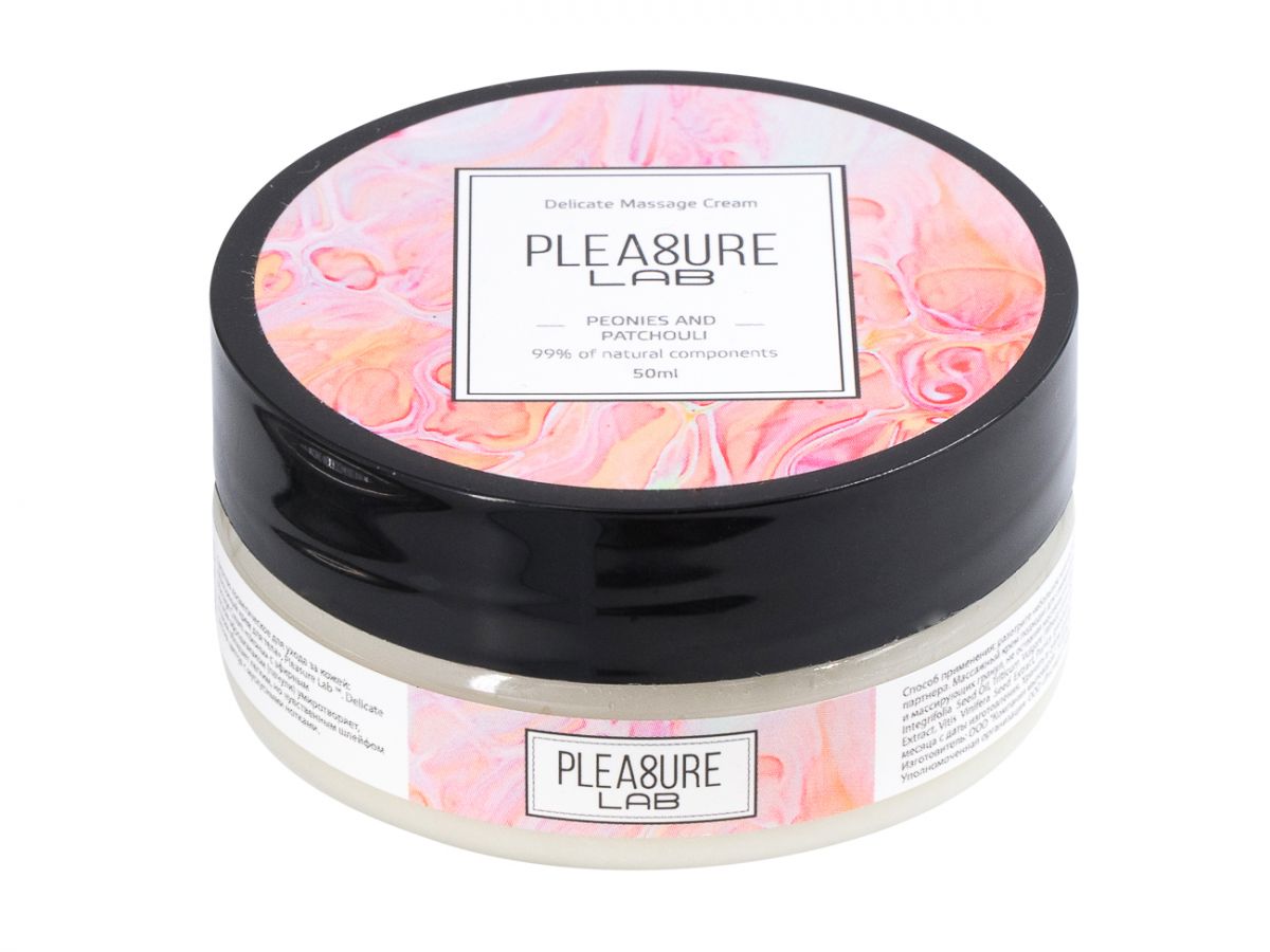 Массажный крем Pleasure Lab Delicate с ароматом пиона и пачули - 50 мл.