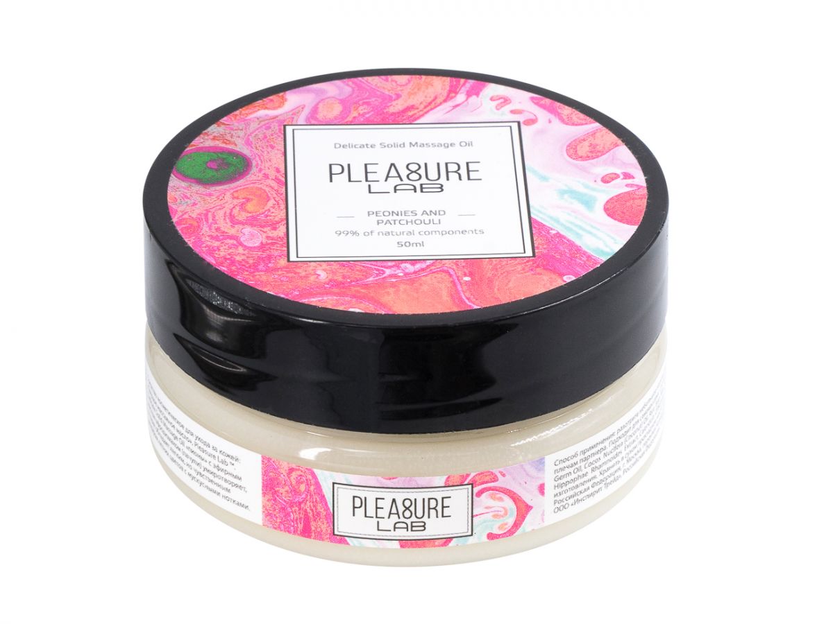 Твердое массажное масло Pleasure Lab Delicate с ароматом пиона и пачули - 50 мл.