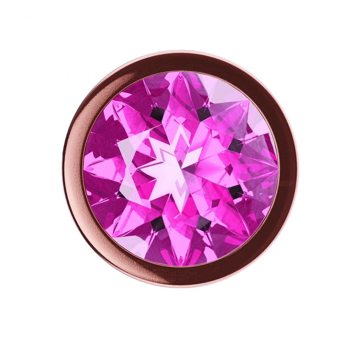 Пробка цвета розового золота с лиловым кристаллом Diamond Quartz Shine S - 7,2 см.