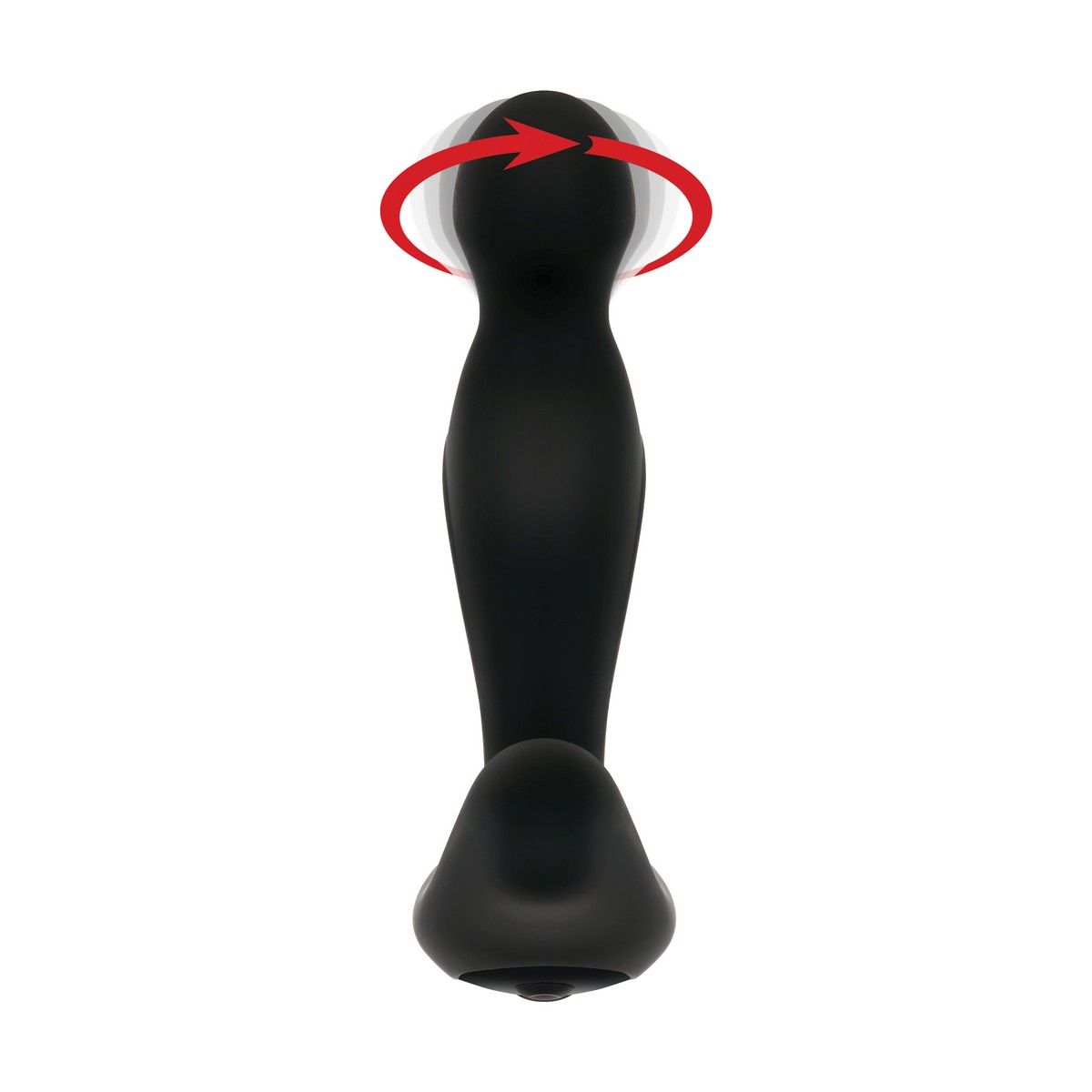Черный вибростимулятор простаты Adam s Rotating P-spot Massager - 14,2 см.