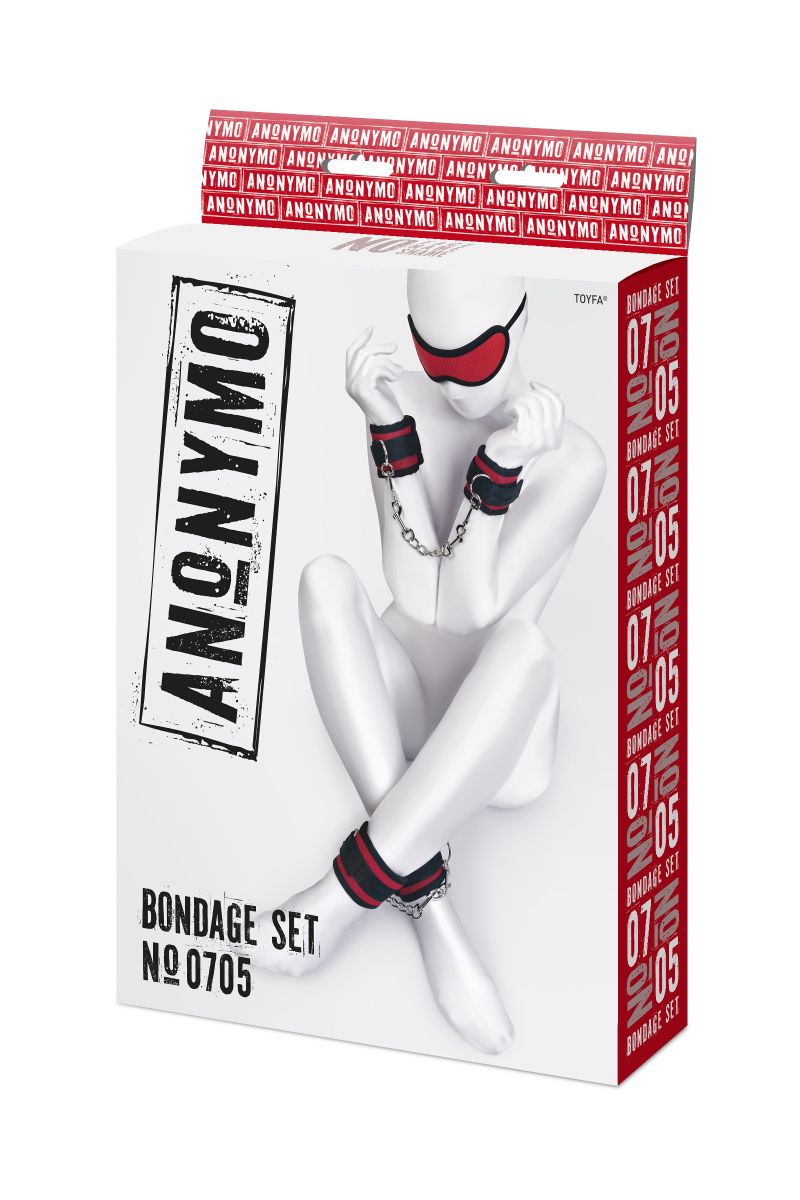 Красно-черный бондажный набор Anonymo