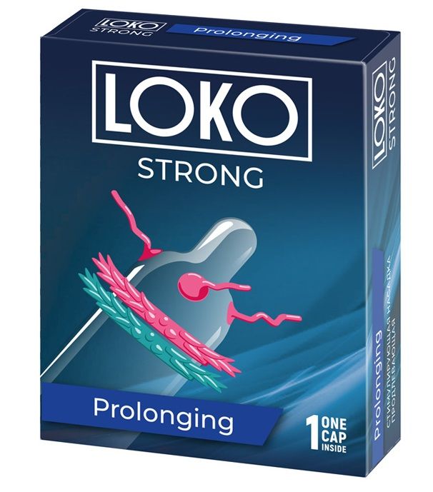 Стимулирующая насадка на пенис LOKO STRONG с продлевающим эффектом (цвет не указан)