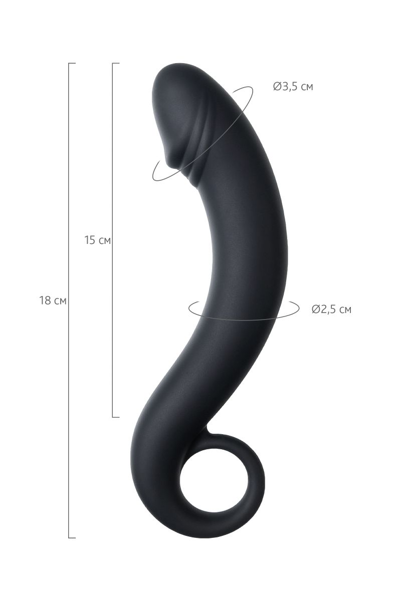 Черный анальный фаллоимитатор Dorado - 18 см.