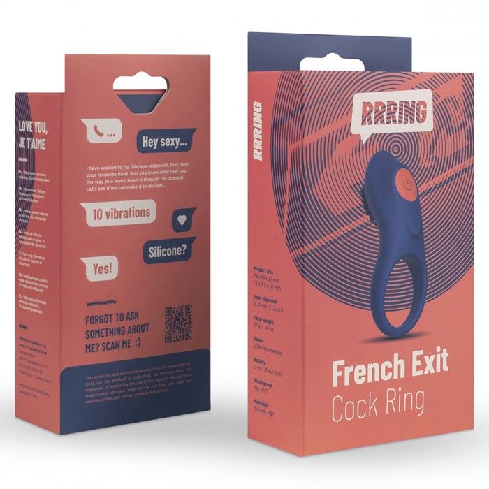 Синее эрекционное кольцо RRRING French Exit Cock Ring