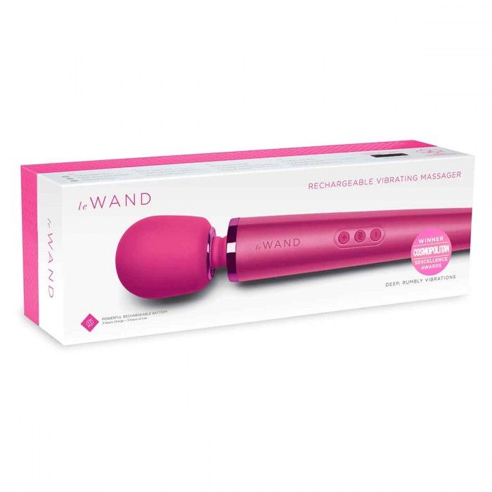 Розовый матовый жезловый вибратор Le Wand с 20 режимами