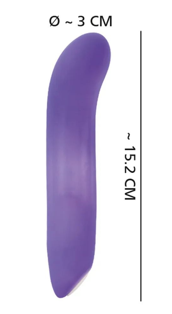 Фиолетовый мини-вибратор Flashing Mini Vibe - 15,2 см.