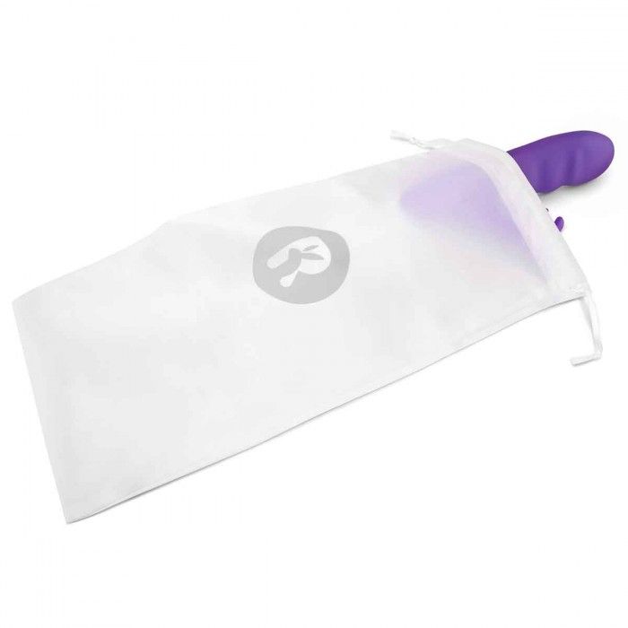 Фиолетовый вибромассажер с клиторальной стимуляцией Clitoral Suction Rabbit - 24,5 см.