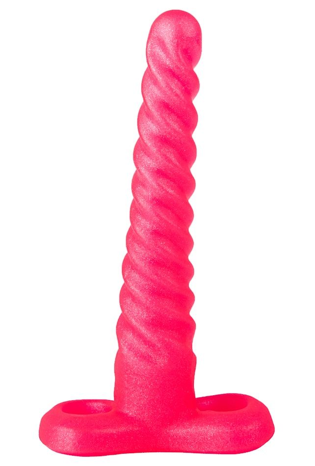 Спиралевидный гелевый плаг розового цвета - 15 см. (розовый)