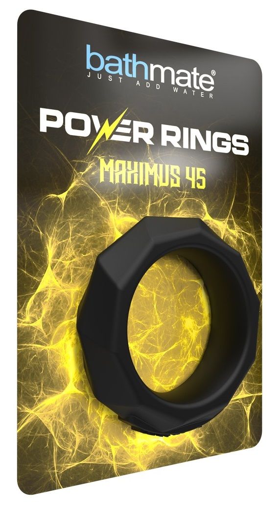 Черное эрекционное кольцо Maximus 45