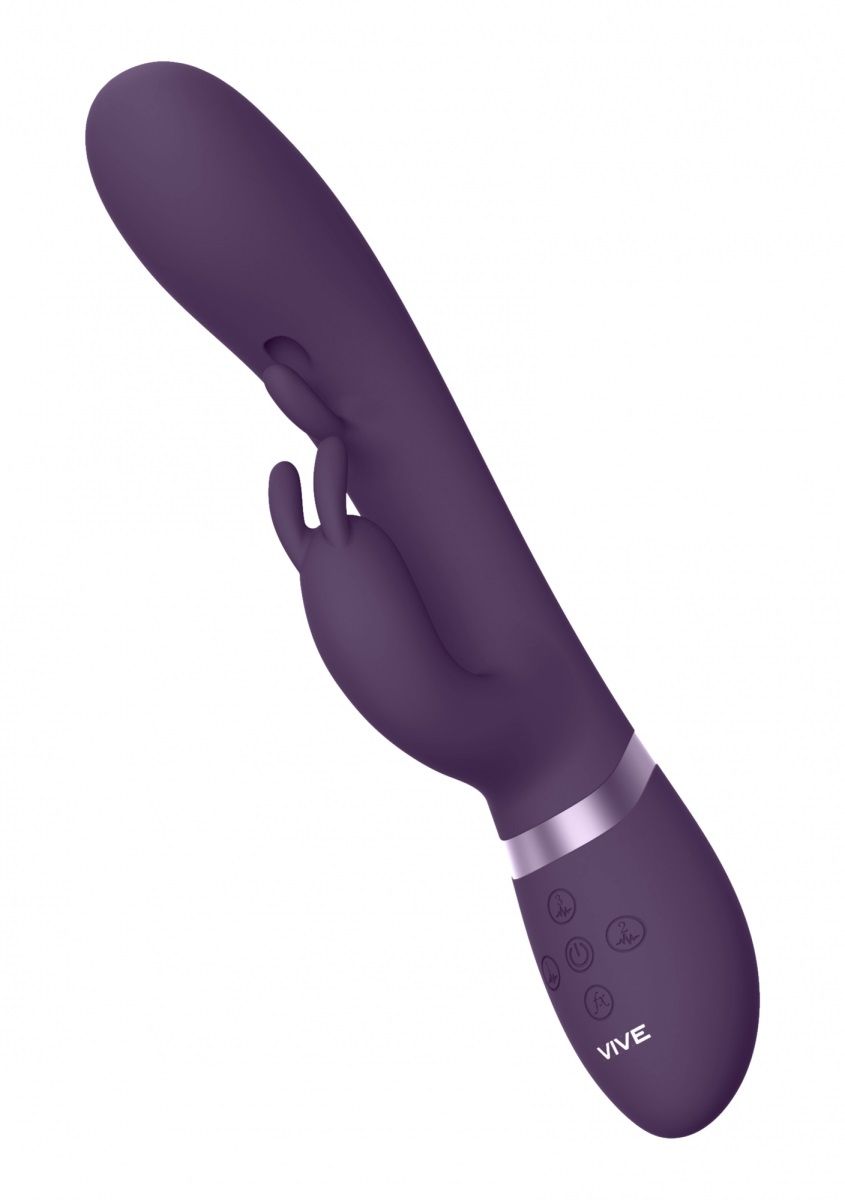 Фиолетовый вибромассажер-кролик Tama - 23,2 см.