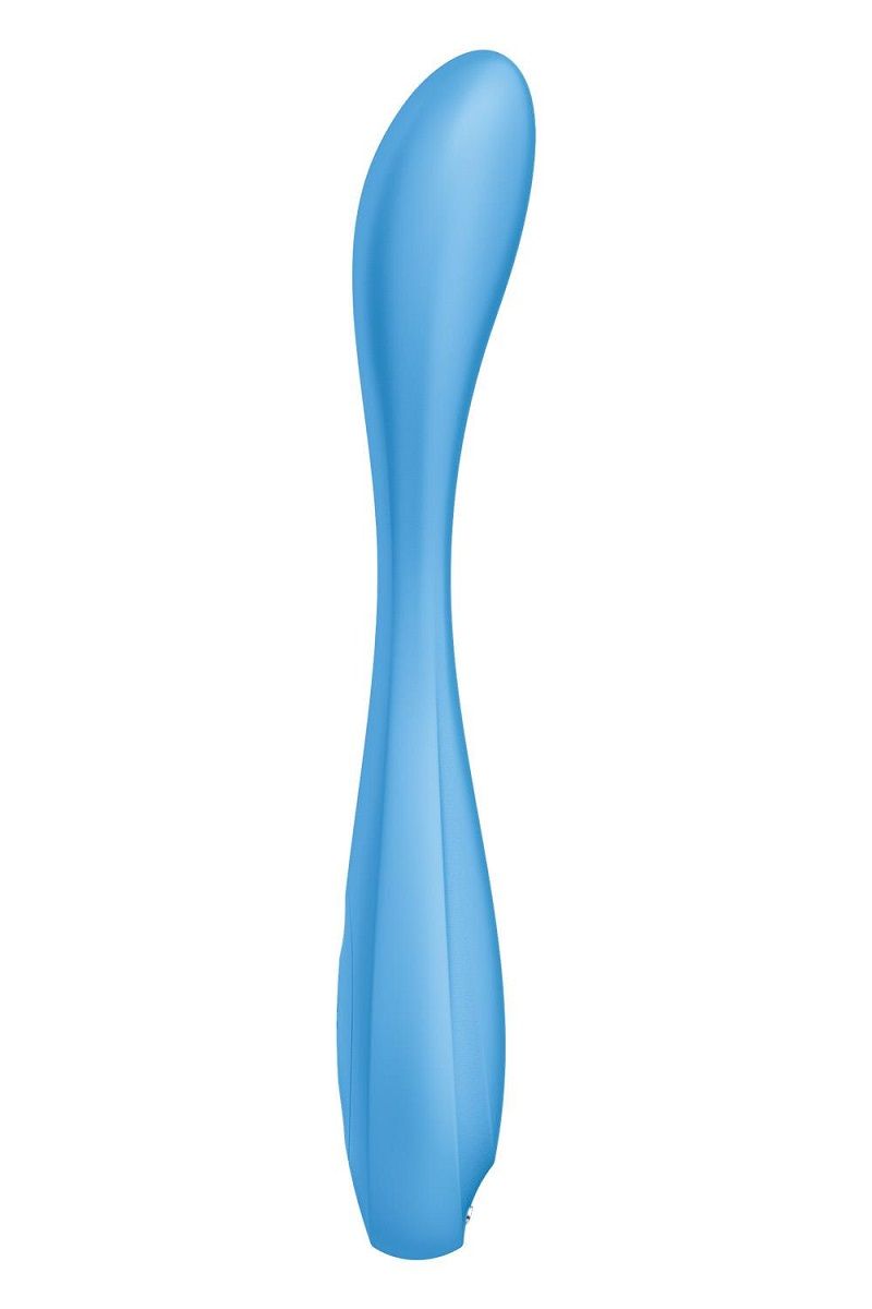 Голубой гибкий вибромассажер Satisfyer G-Spot Flex 4+ - 19 см.