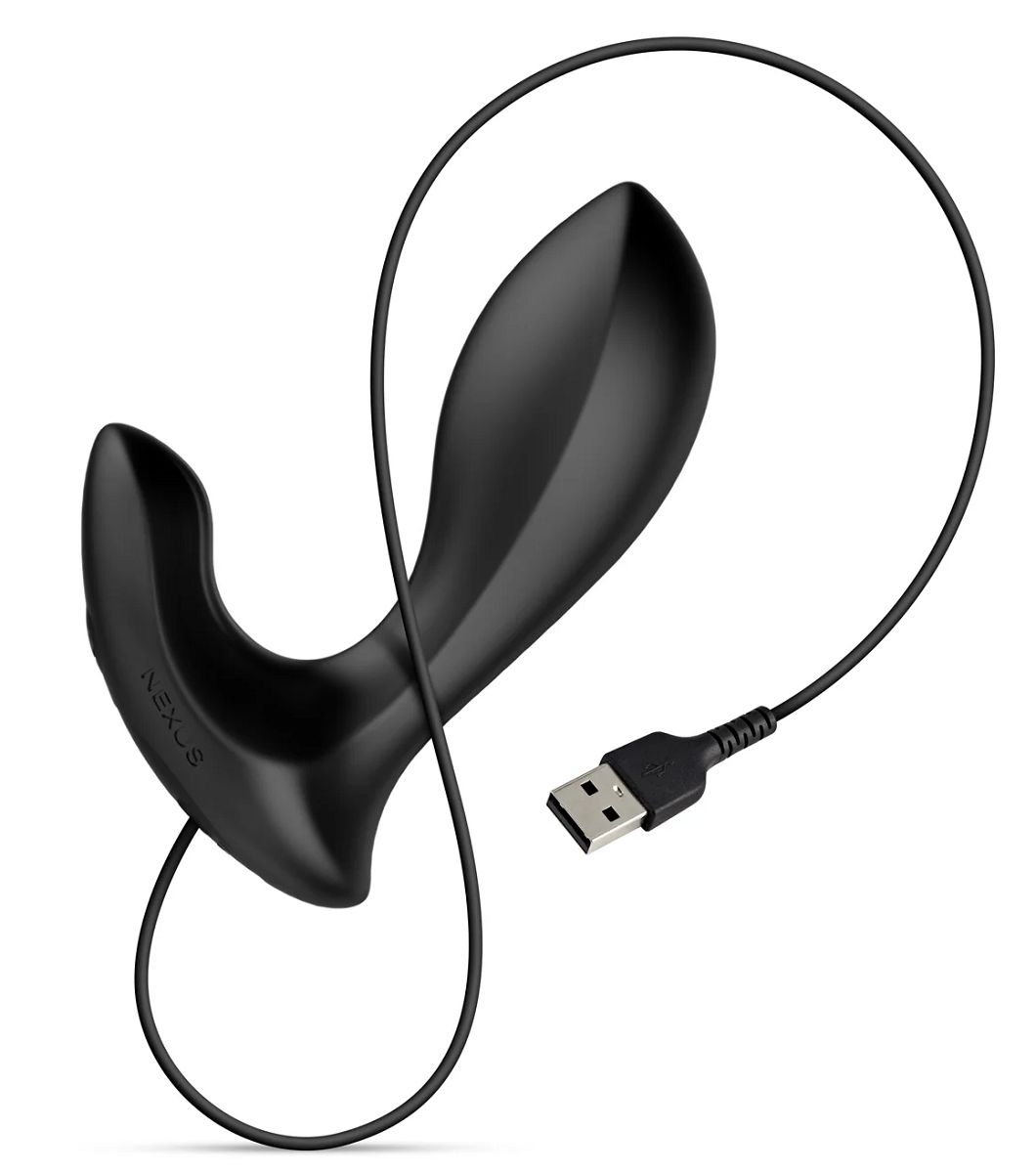 Черная анальная вибровтулка Nexus Duo Plug - 9,8 см.