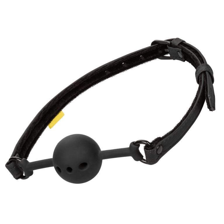 Черный силиконовый кляп-шар Breathable Ball Gag (черный)